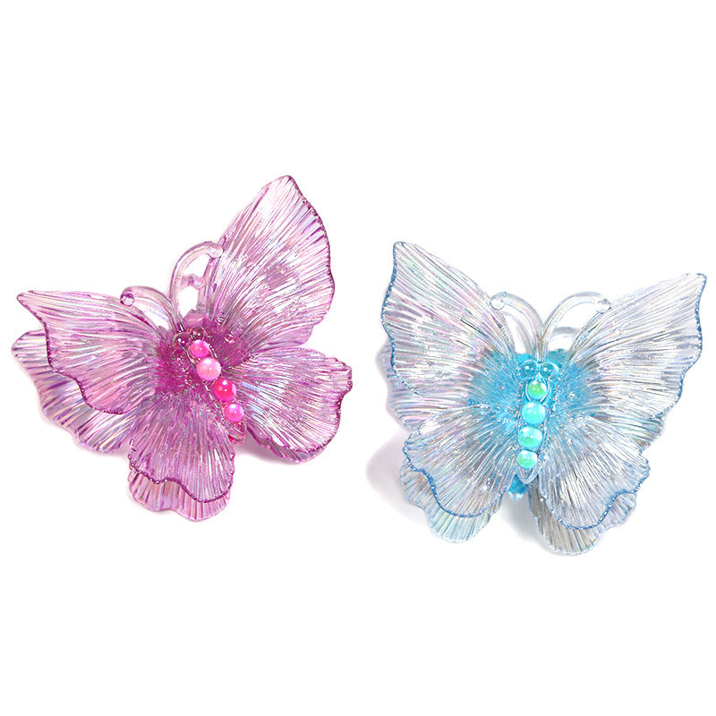 Wholesale 5pcs/pack 3D Resin Butterfly Through Hole DIY Wing Beads